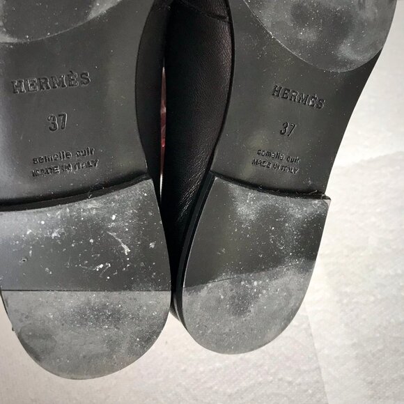 Hermes Black Leather Loafer - Picture 7 of 7